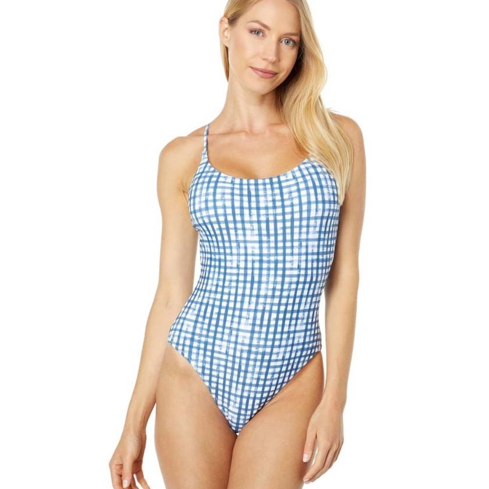 NWT Southern Tide Gingham One Piece Swimsuit Large L
